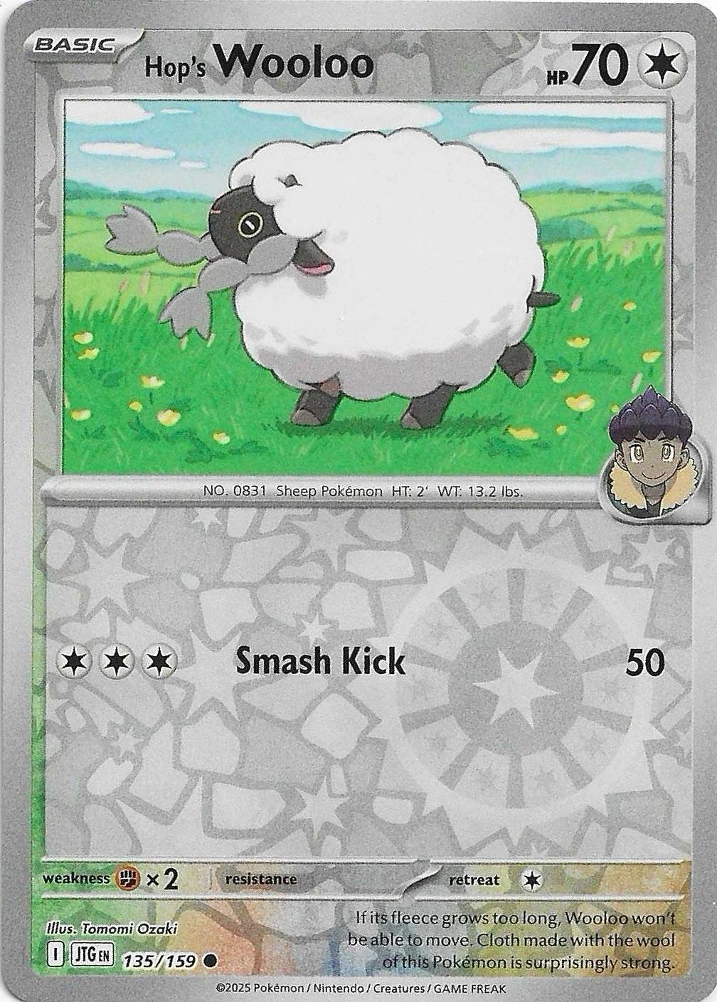 Hop's Wooloo - 135/159 [135/159] - SV09: Journey Together (JTG) - Reverse Holofoil