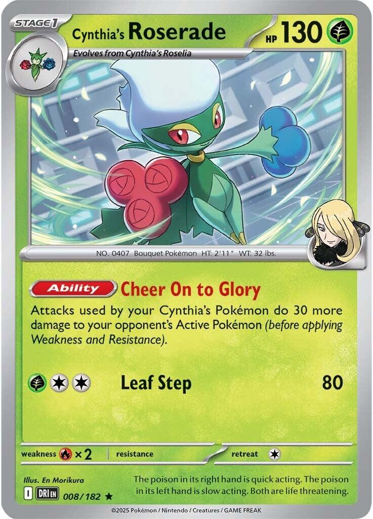 Cynthia's Roserade [008/182] - SV10: Destined Rivals (DRI) - Holofoil