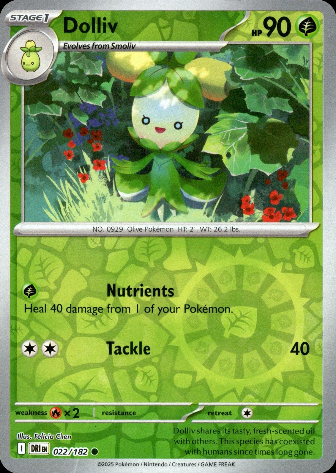 Dolliv [022/182] - SV10: Destined Rivals (DRI) - Reverse Holofoil