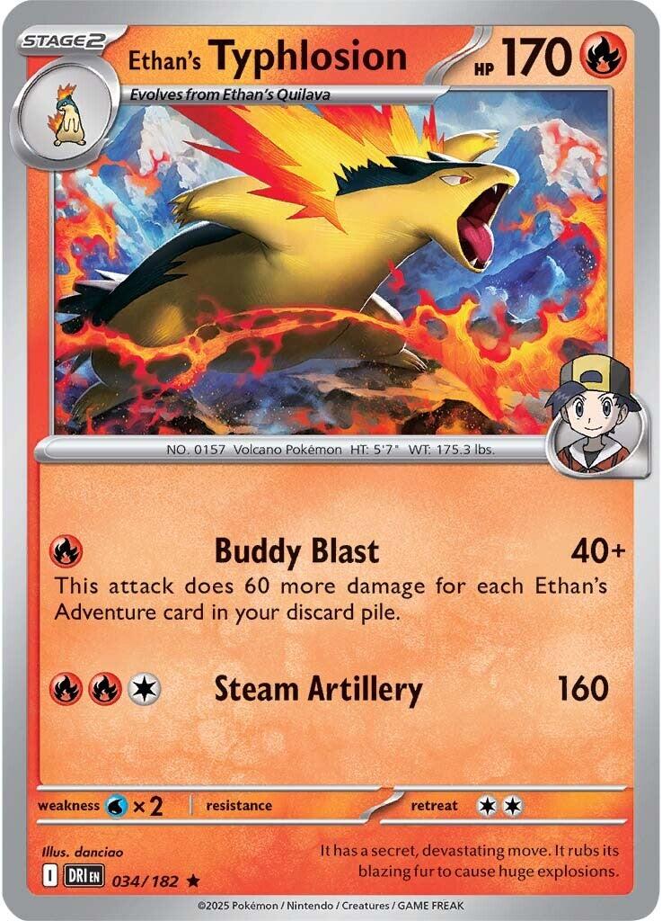 Ethan's Typhlosion [034/182] - SV10: Destined Rivals (DRI) - Reverse Holofoil