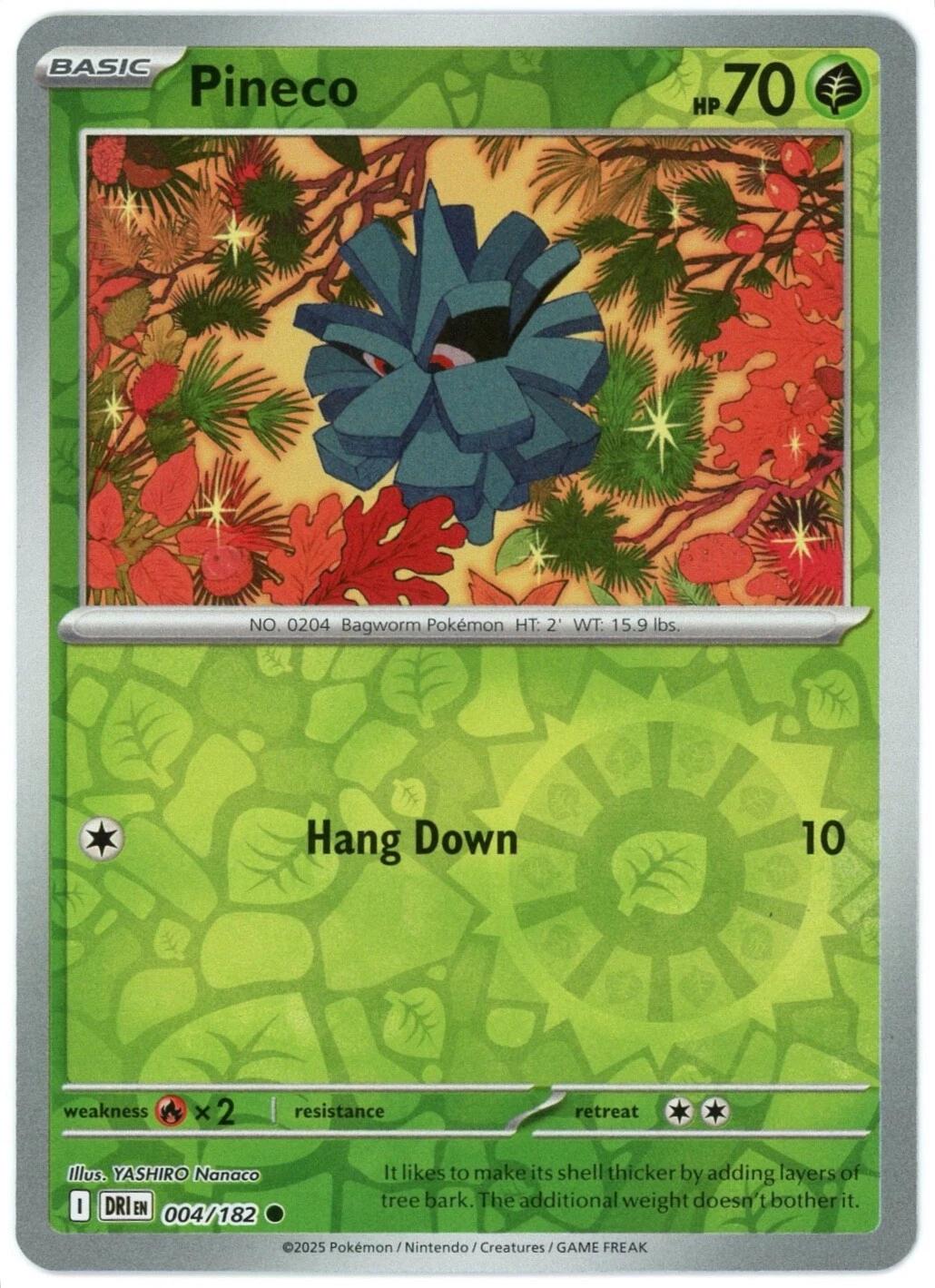 Pineco [004/182] - SV10: Destined Rivals (DRI) - Reverse Holofoil