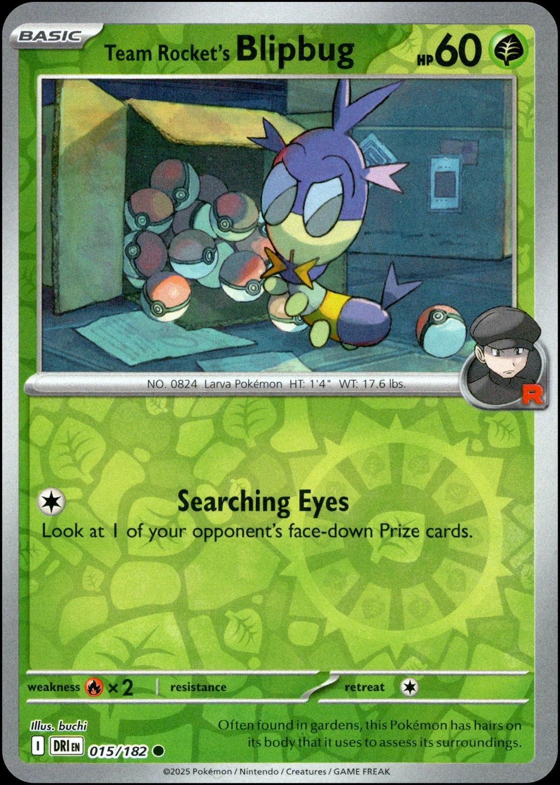 Team Rocket's Blipbug [015/182] - SV10: Destined Rivals (DRI) - Reverse Holofoil