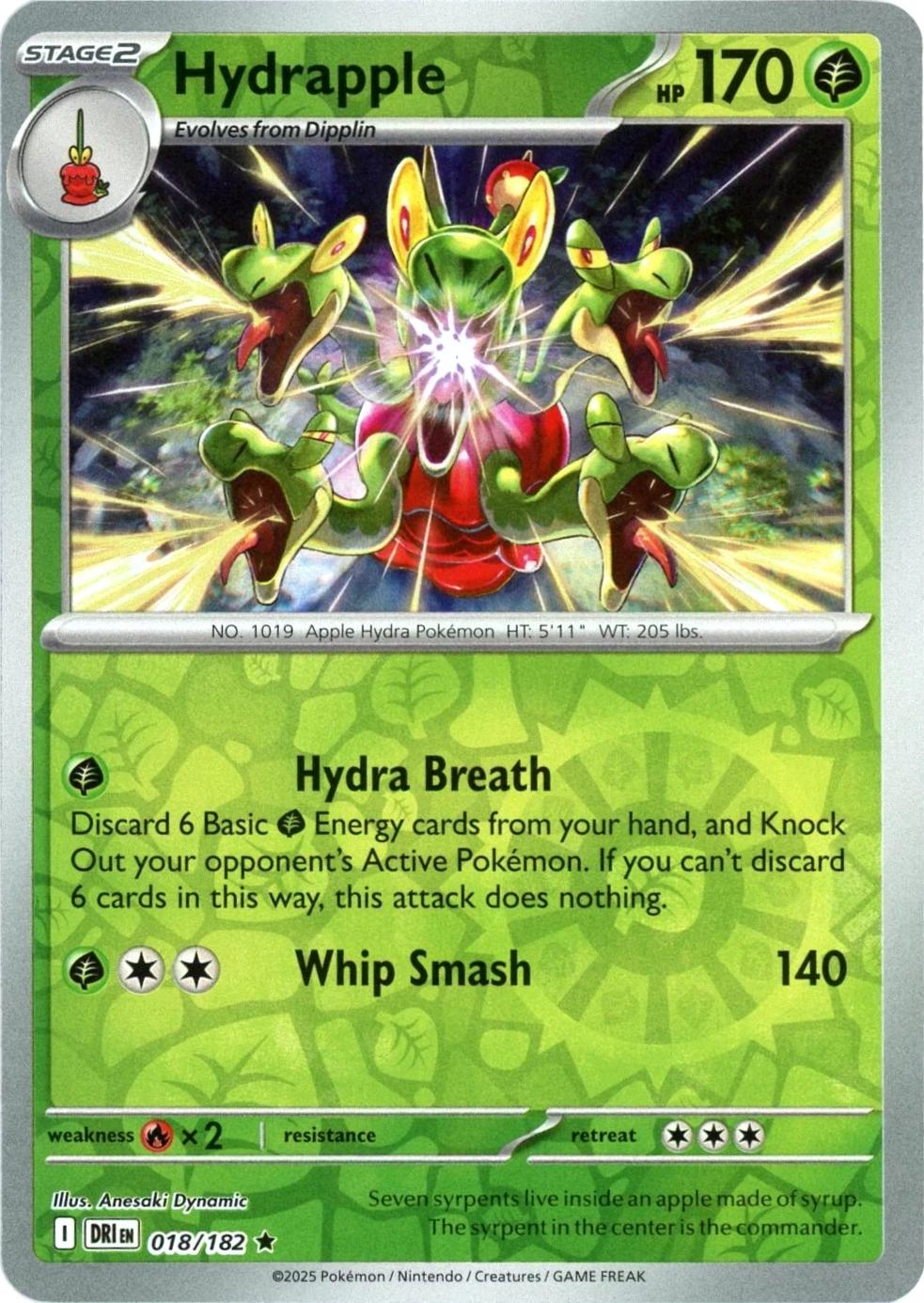 Hydrapple - 018/182 [018/182] - SV10: Destined Rivals (DRI) - Reverse Holofoil