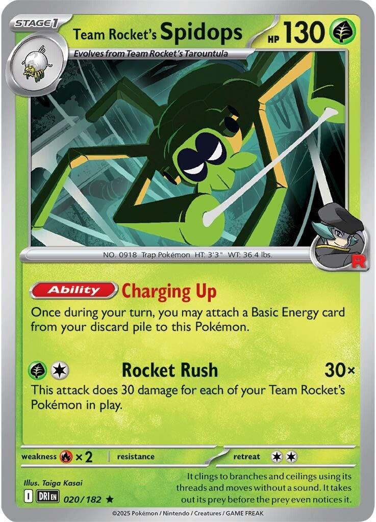 Team Rocket's Spidops - 020/182 [020/182] - SV10: Destined Rivals (DRI) - Holofoil