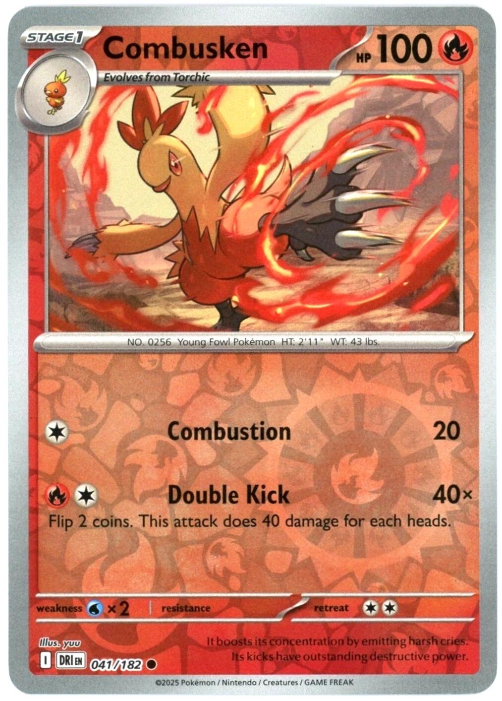 Combusken [041/182] - SV10: Destined Rivals (DRI) - Reverse Holofoil