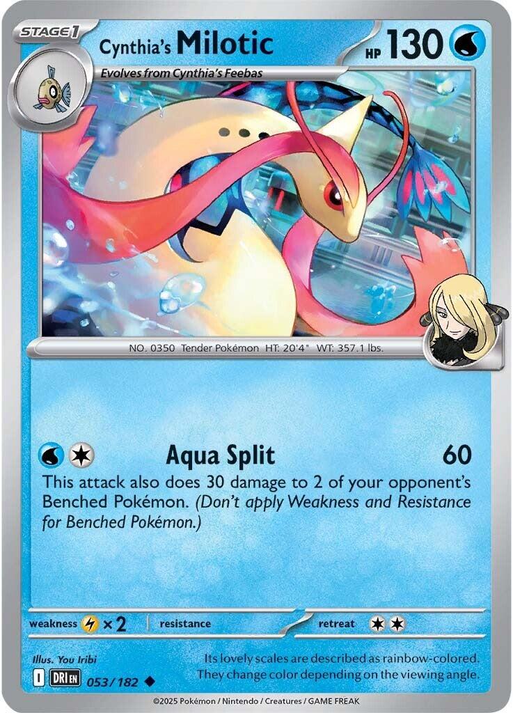 Cynthia's Milotic [053/182] - SV10: Destined Rivals (DRI) - Reverse Holofoil