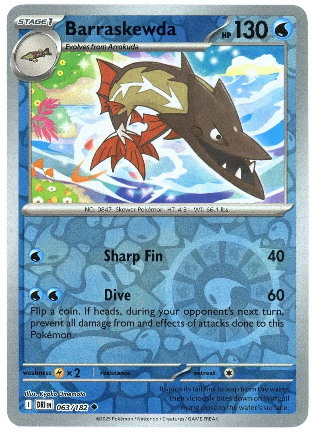 Barraskewda [063/182] - SV10: Destined Rivals (DRI) - Reverse Holofoil