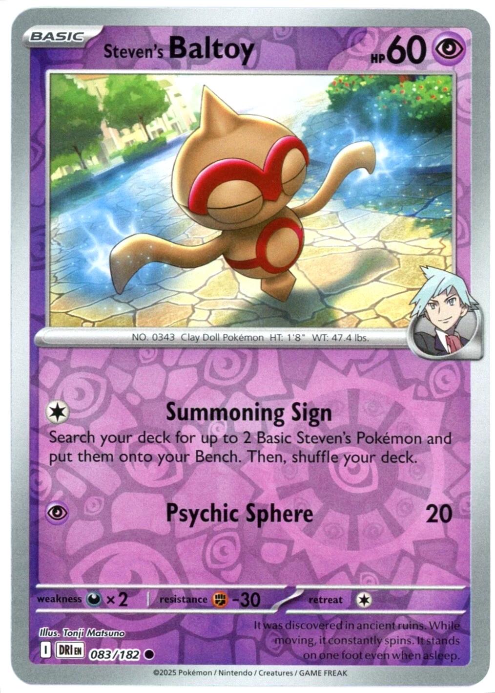 Steven's Baltoy [083/182] - SV10: Destined Rivals (DRI) - Reverse Holofoil