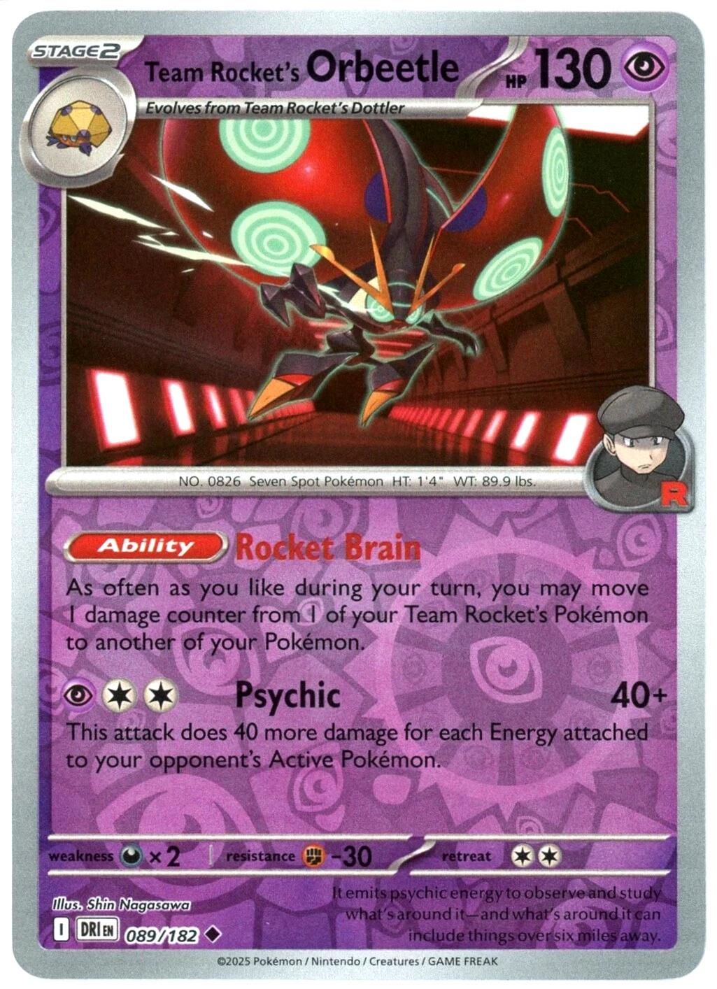 Team Rocket's Orbeetle - 089/182 [089/182] - SV10: Destined Rivals (DRI) - Reverse Holofoil