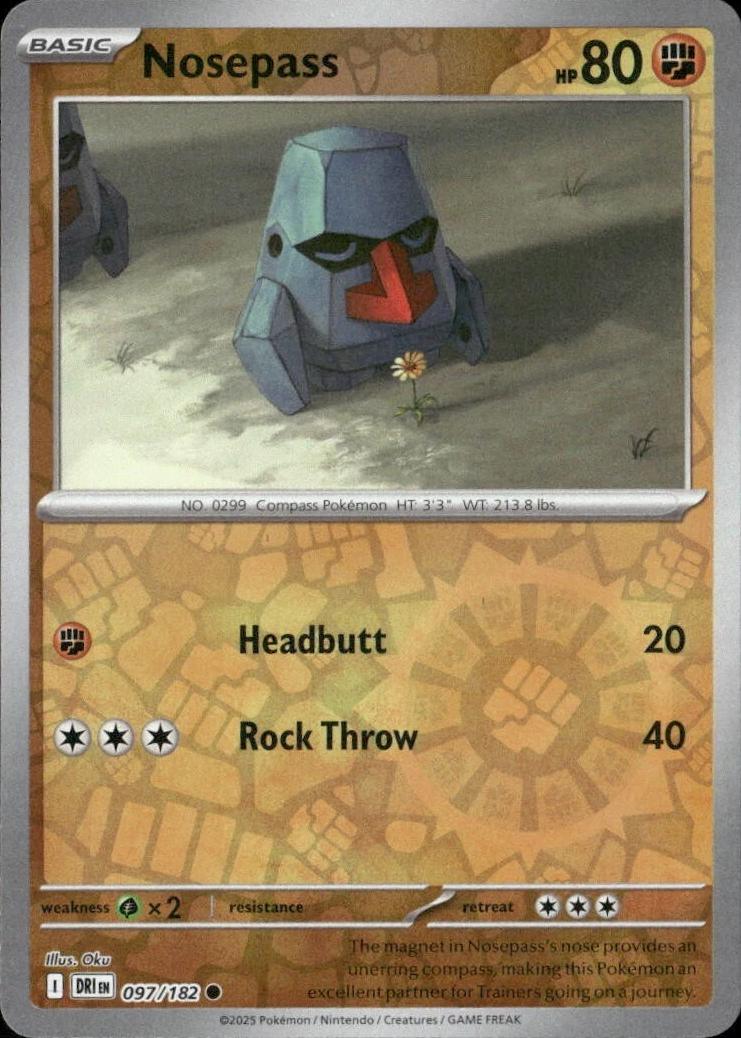 Nosepass [097/182] - SV10: Destined Rivals (DRI) - Reverse Holofoil