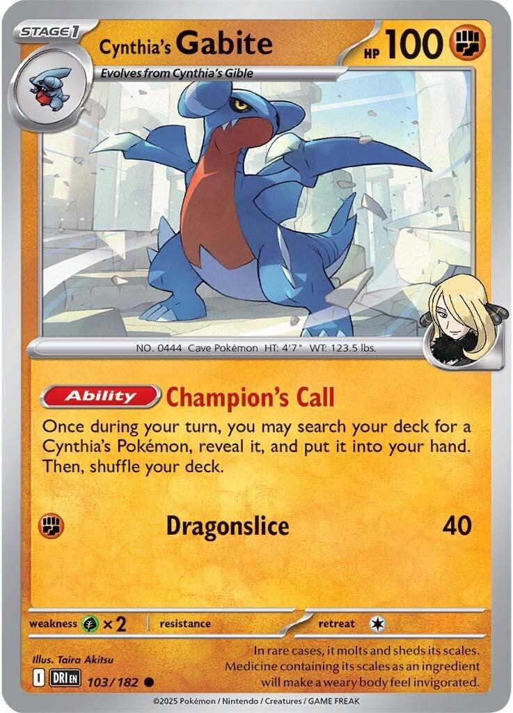 Cynthia's Gabite [103/182] - SV10: Destined Rivals (DRI)