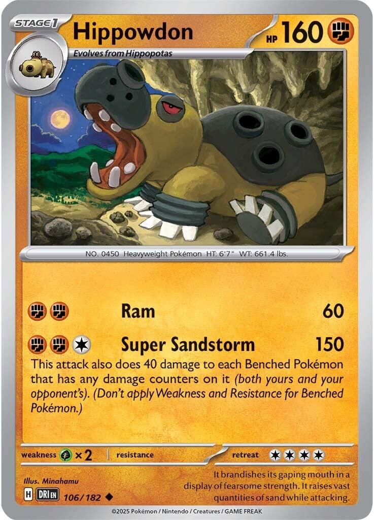 Hippowdon [106/182] - SV10: Destined Rivals (DRI) - Reverse Holofoil