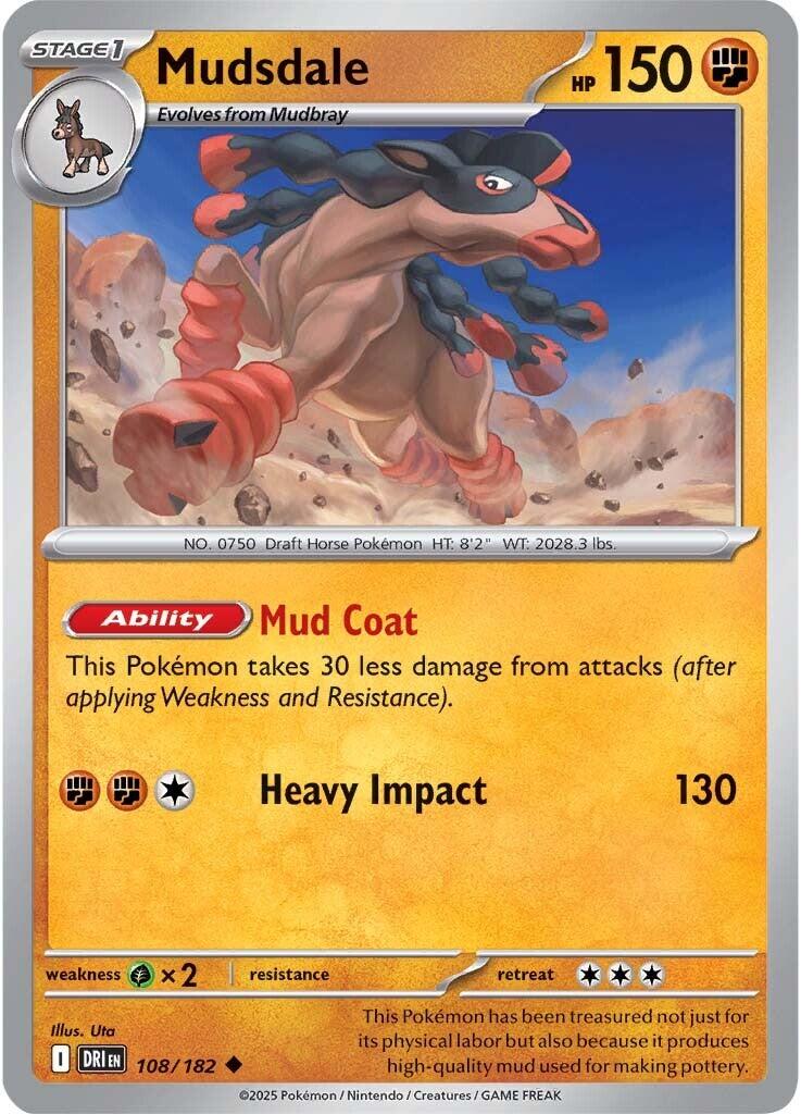Mudsdale [108/182] - SV10: Destined Rivals (DRI) - Reverse Holofoil