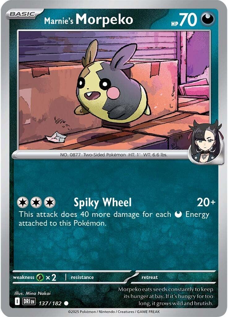 Marnie's Morpeko [137/182] - SV10: Destined Rivals (DRI) - Reverse Holofoil
