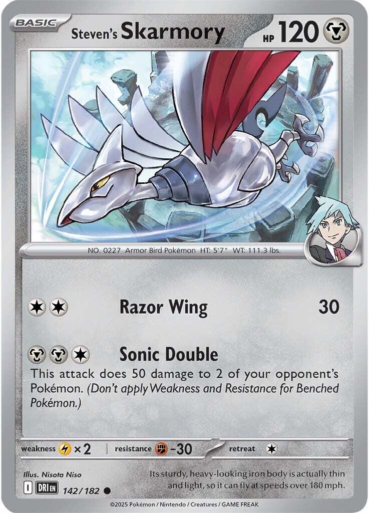 Steven's Skarmory [142/182] - SV10: Destined Rivals (DRI) - Reverse Holofoil