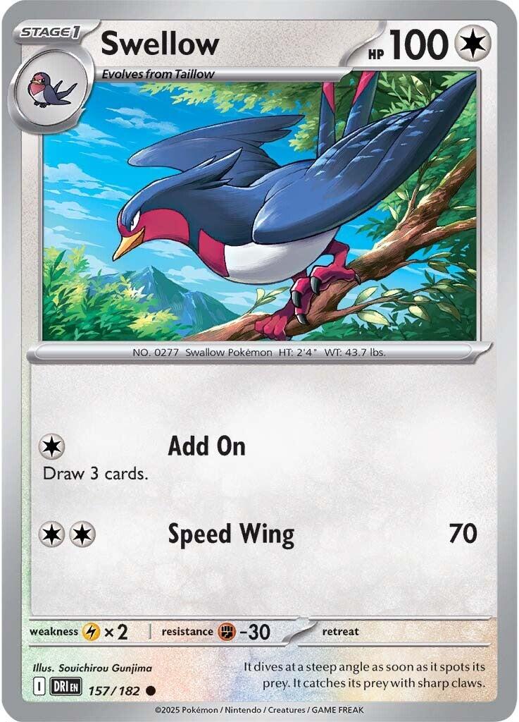 Swellow [157/182] - SV10: Destined Rivals (DRI) - Reverse Holofoil