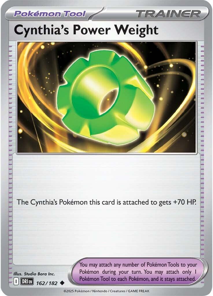 Cynthia's Power Weight [162/182] - SV10: Destined Rivals (DRI) - Reverse Holofoil
