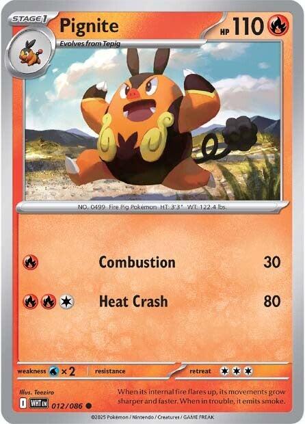 Pignite [012/086] - SV: White Flare (WHT) - Reverse Holofoil