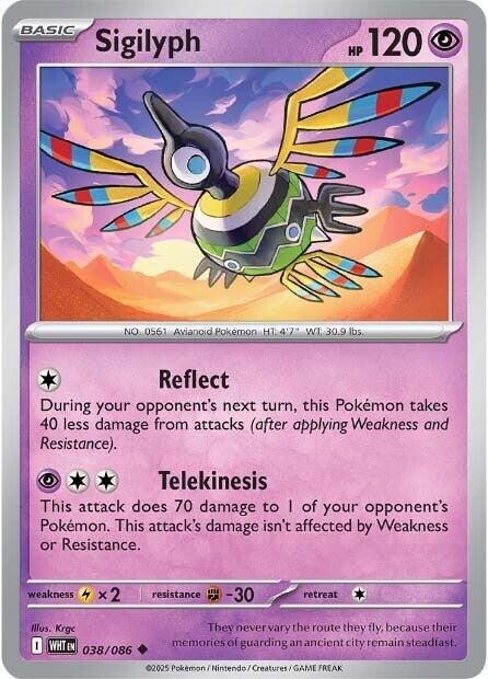 Sigilyph [038/086] - SV: White Flare (WHT) - Reverse Holofoil