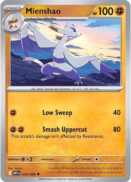 Mienshao [053/086] - SV: White Flare (WHT) - Reverse Holofoil