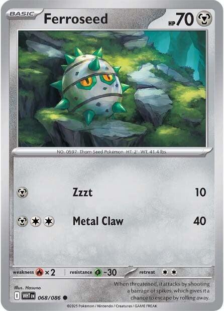 Ferroseed [068/086] - SV: White Flare (WHT) - Reverse Holofoil