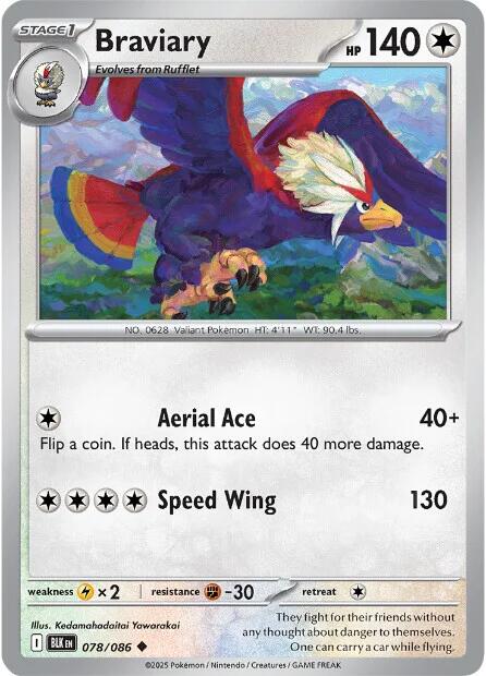 Braviary [078/086] - SV: Black Bolt (BLK) - Reverse Holofoil