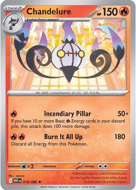 Chandelure [018/086] - SV: White Flare (WHT) - Reverse Holofoil