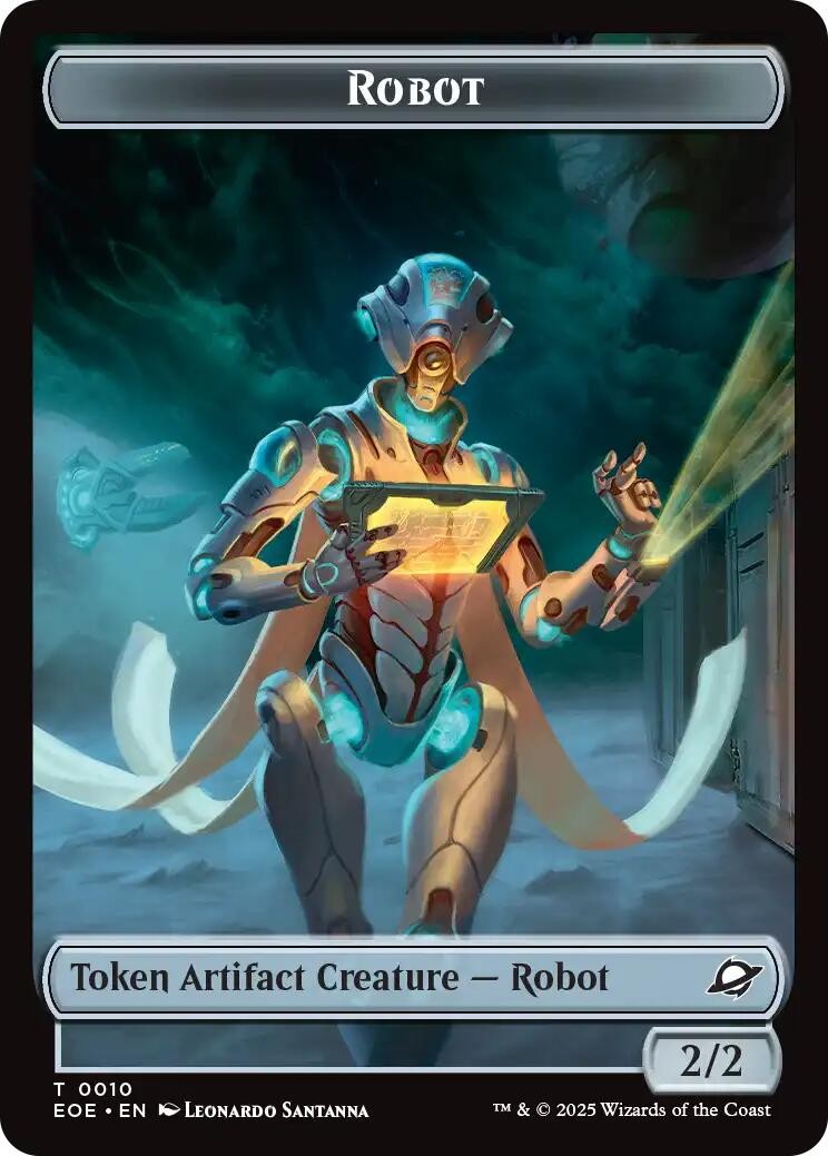 Robot // Sliver Double-Sided Token