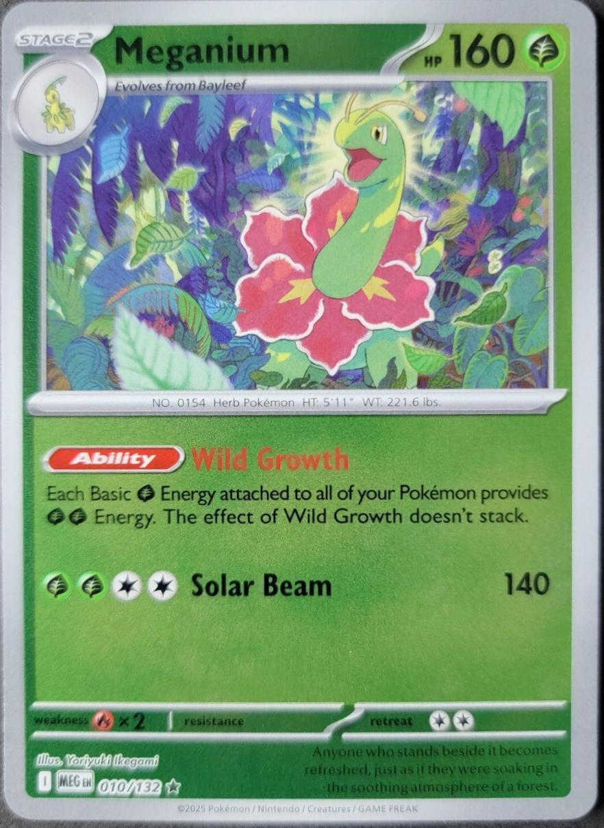Meganium [010/132] - ME01: Mega Evolution (MEG) - Reverse Holofoil