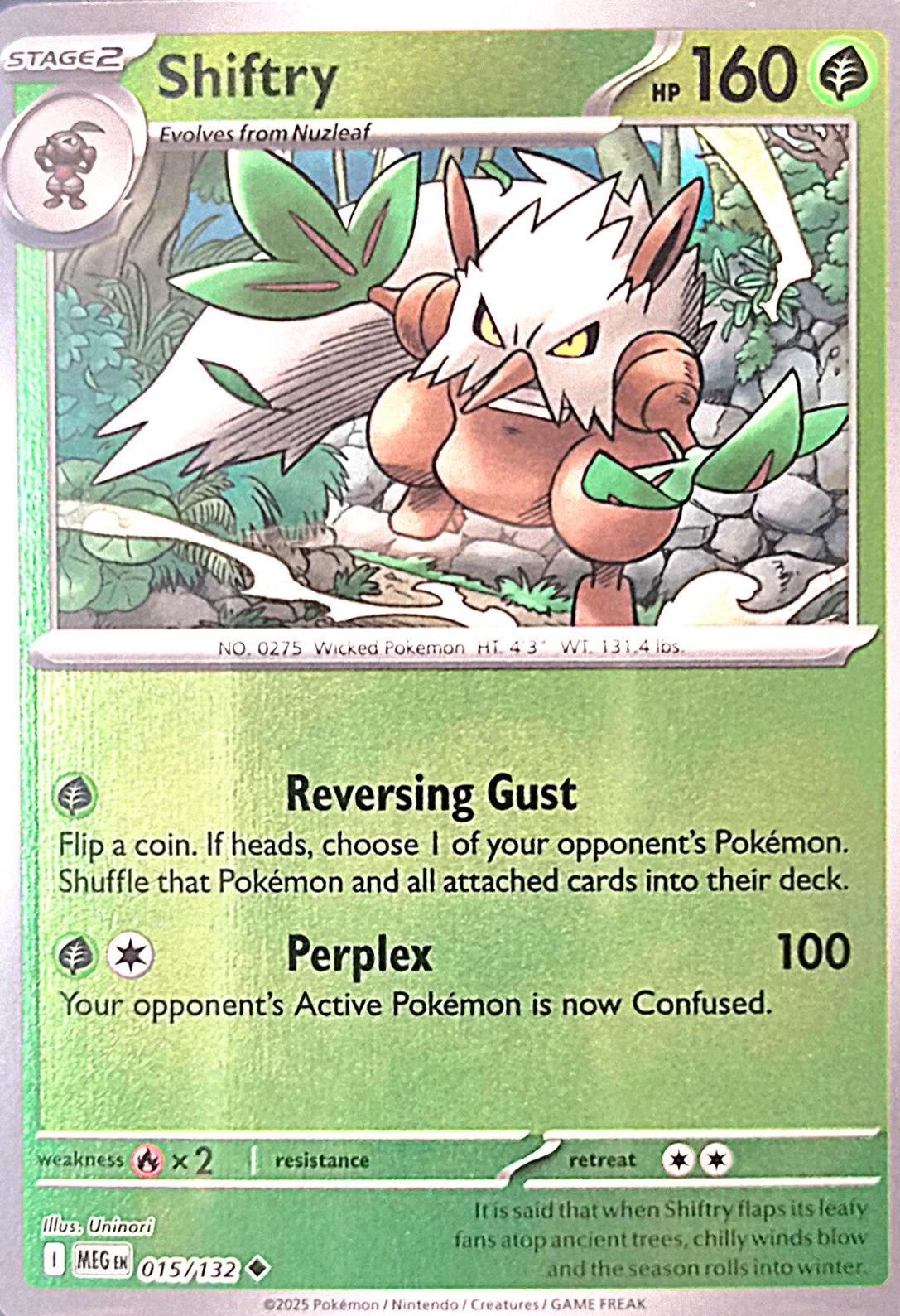 Shiftry [015/132] - ME01: Mega Evolution (MEG) - Reverse Holofoil