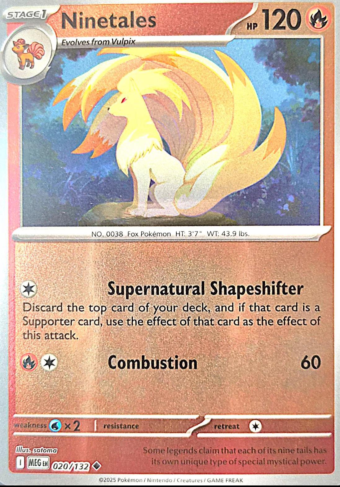 Ninetales [020/132] - ME01: Mega Evolution (MEG) - Reverse Holofoil