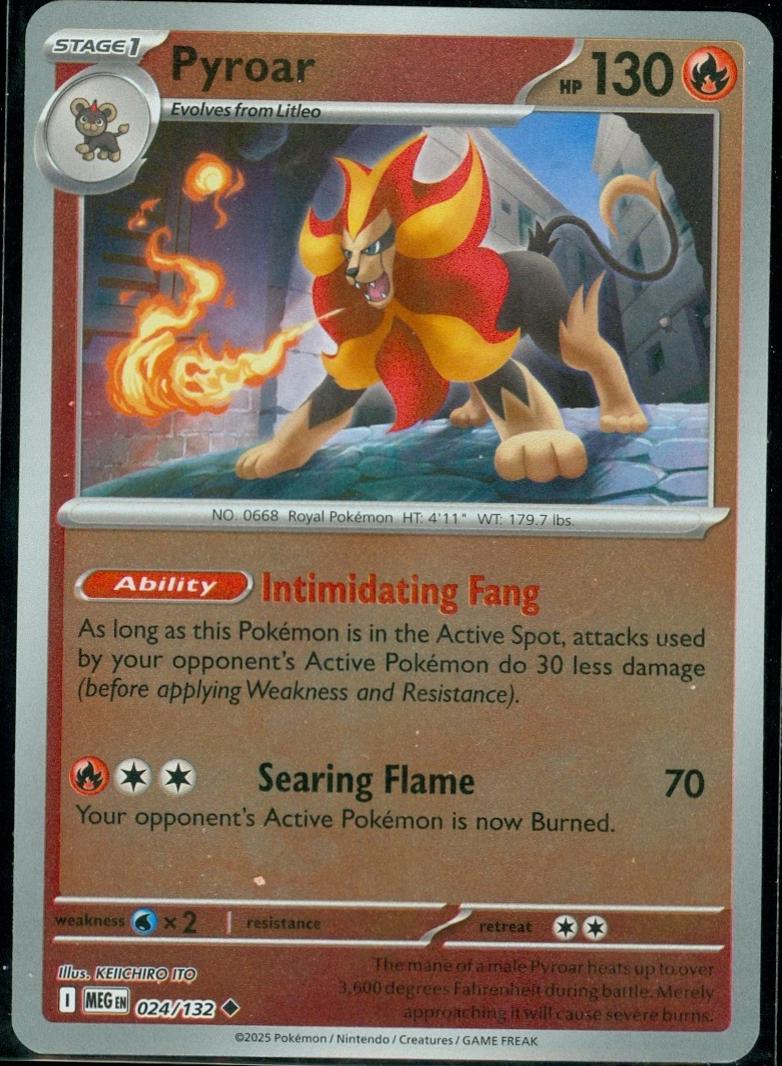 Pyroar [024/132] - ME01: Mega Evolution (MEG) - Reverse Holofoil