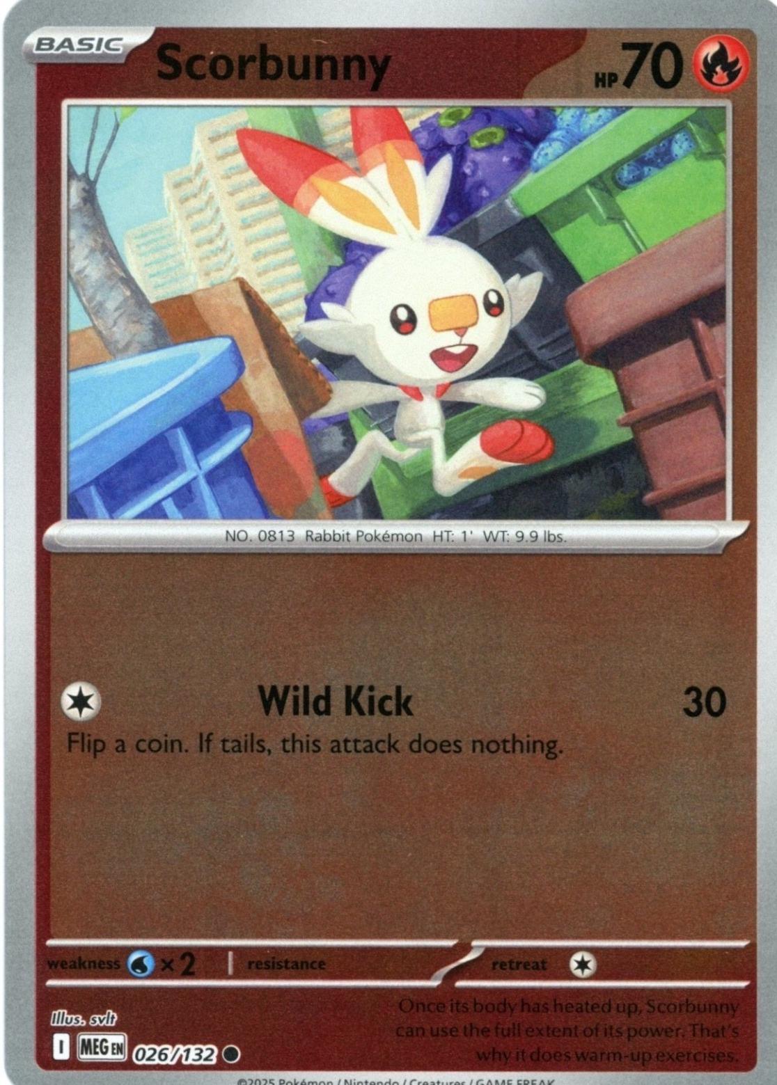 Scorbunny [026/132] - ME01: Mega Evolution (MEG) - Reverse Holofoil