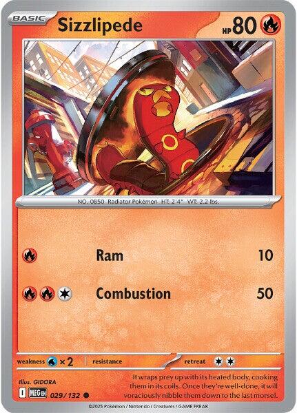 Sizzlipede [029/132] - ME01: Mega Evolution (MEG) - Reverse Holofoil