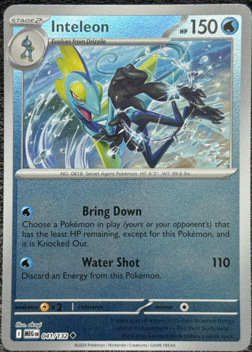 Inteleon - 041/132 [041/132] - ME01: Mega Evolution (MEG) - Reverse Holofoil