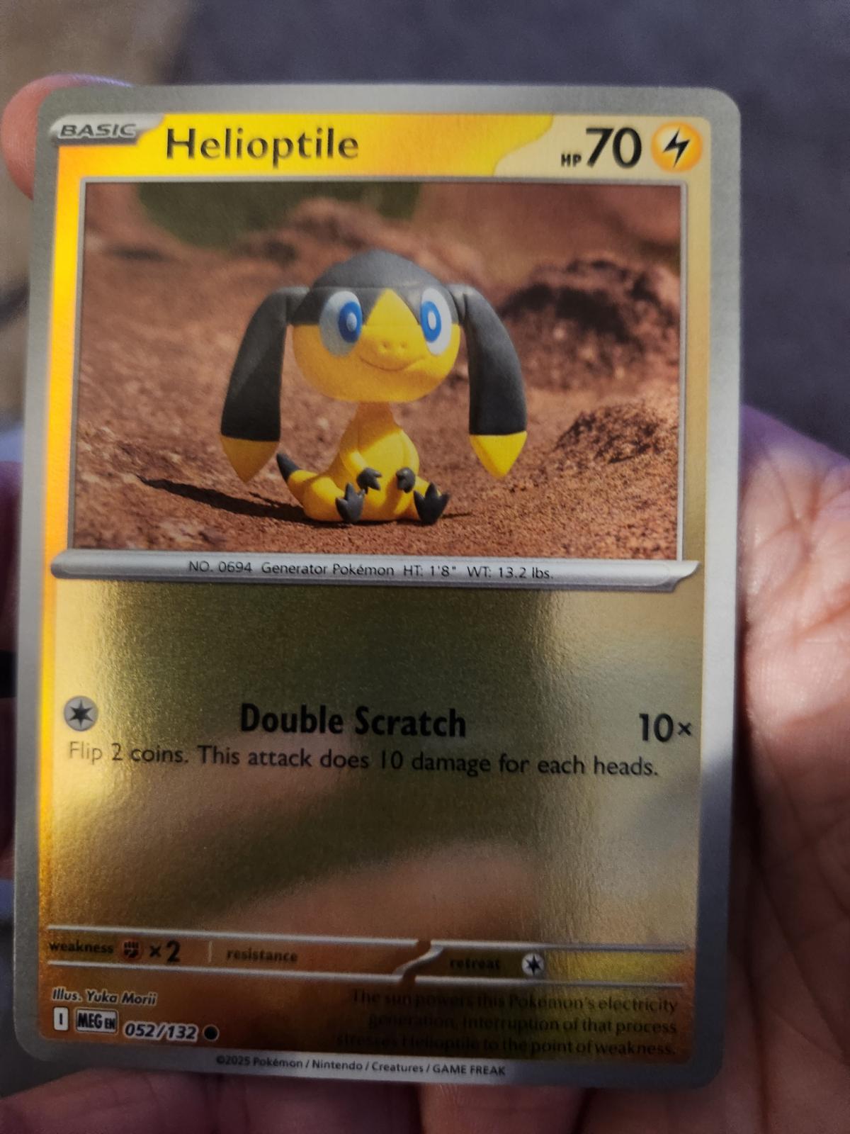 Helioptile - 052/132 [052/132] - ME01: Mega Evolution (MEG) - Reverse Holofoil