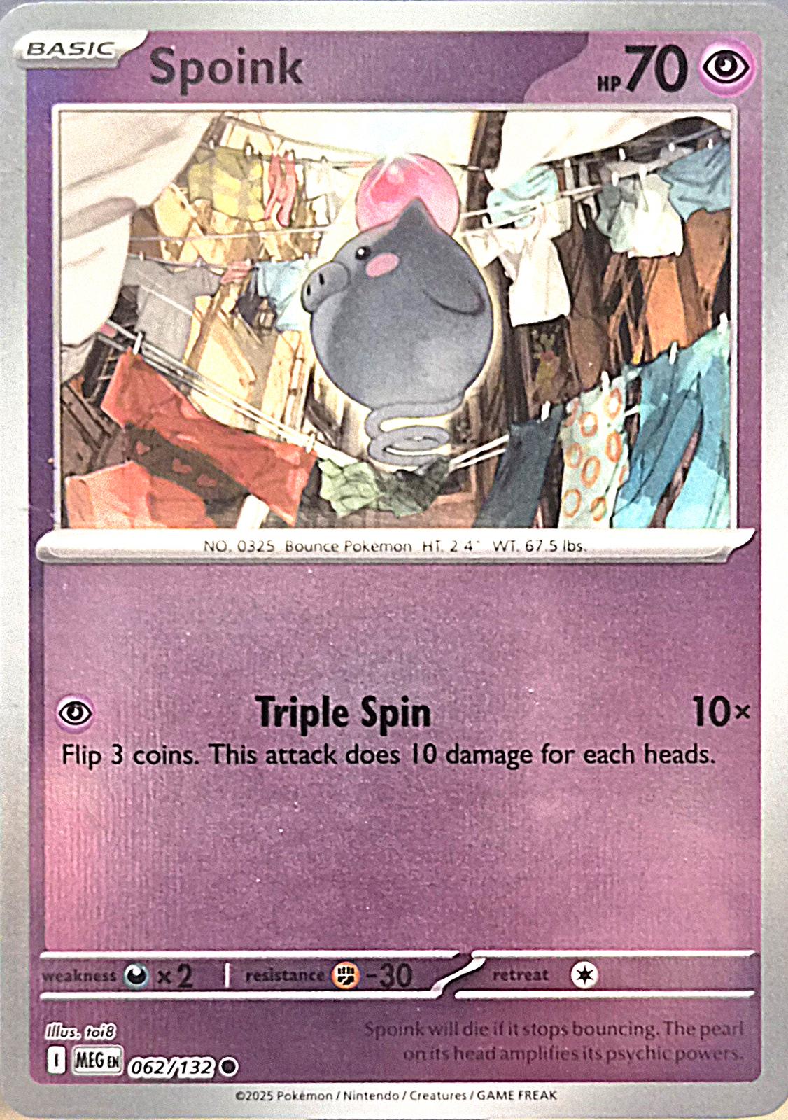 Spoink [062/132] - ME01: Mega Evolution (MEG) - Reverse Holofoil