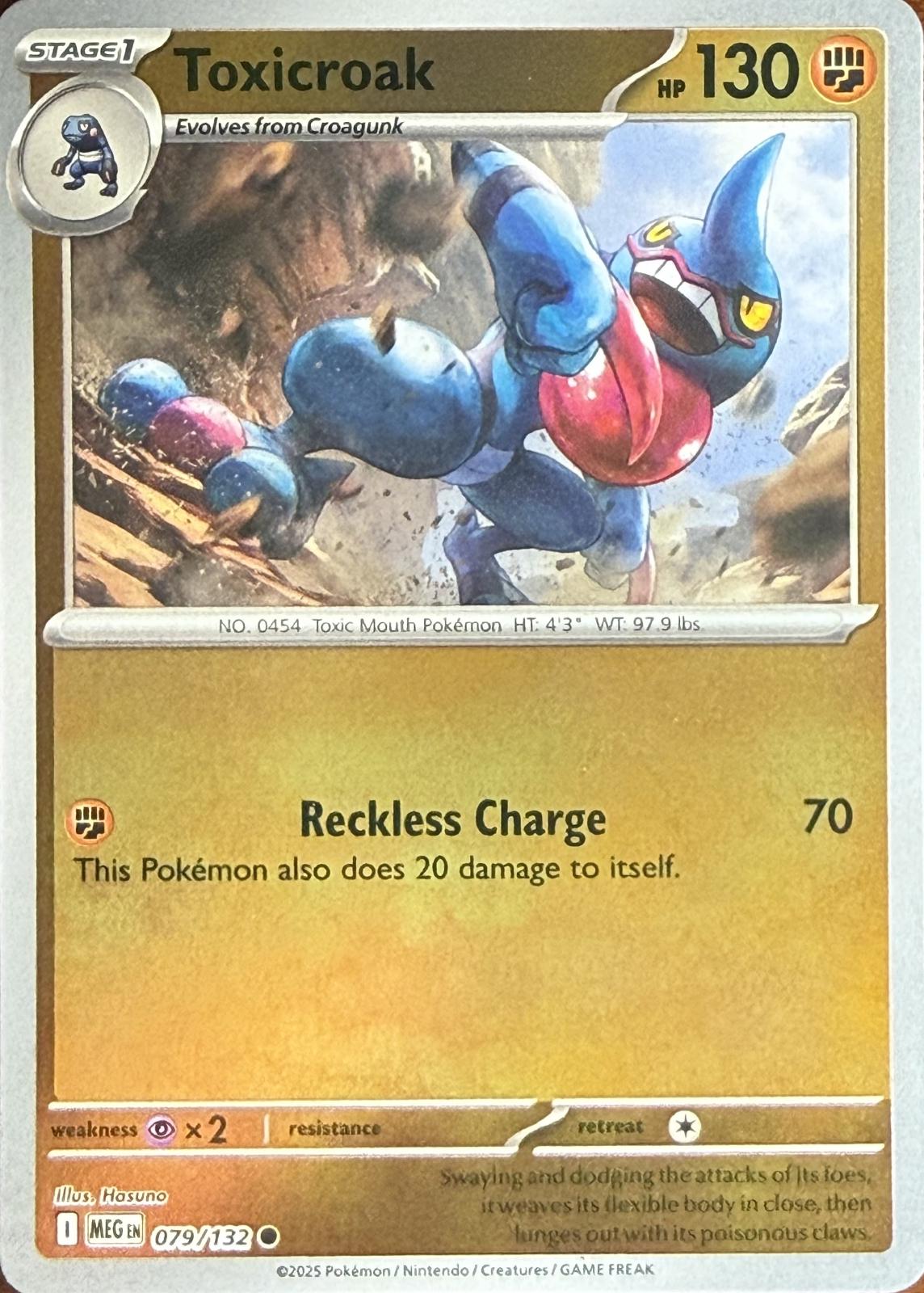 Toxicroak [079/132] - ME01: Mega Evolution (MEG) - Reverse Holofoil