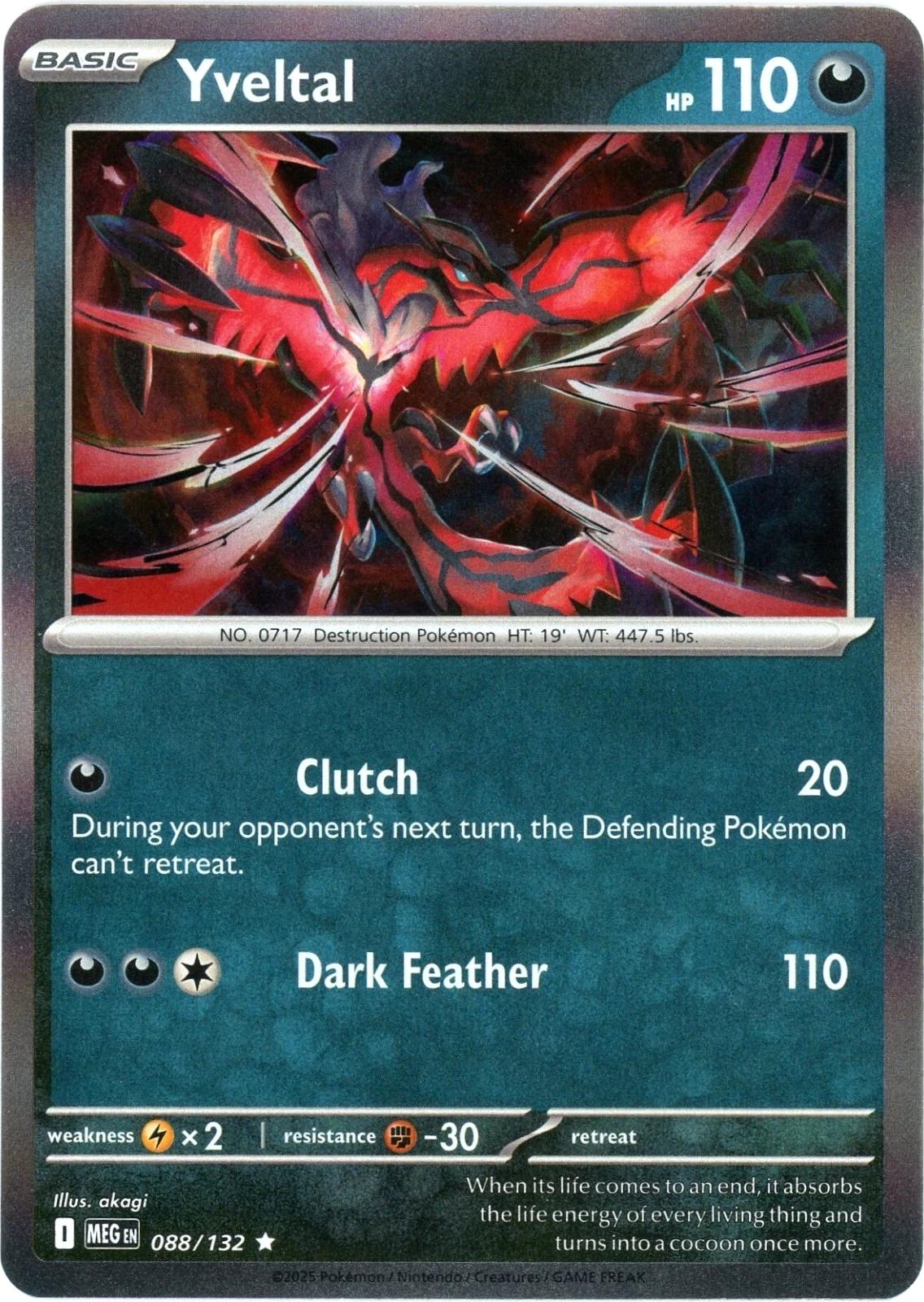 Yveltal [088/132] - ME01: Mega Evolution (MEG) - Reverse Holofoil