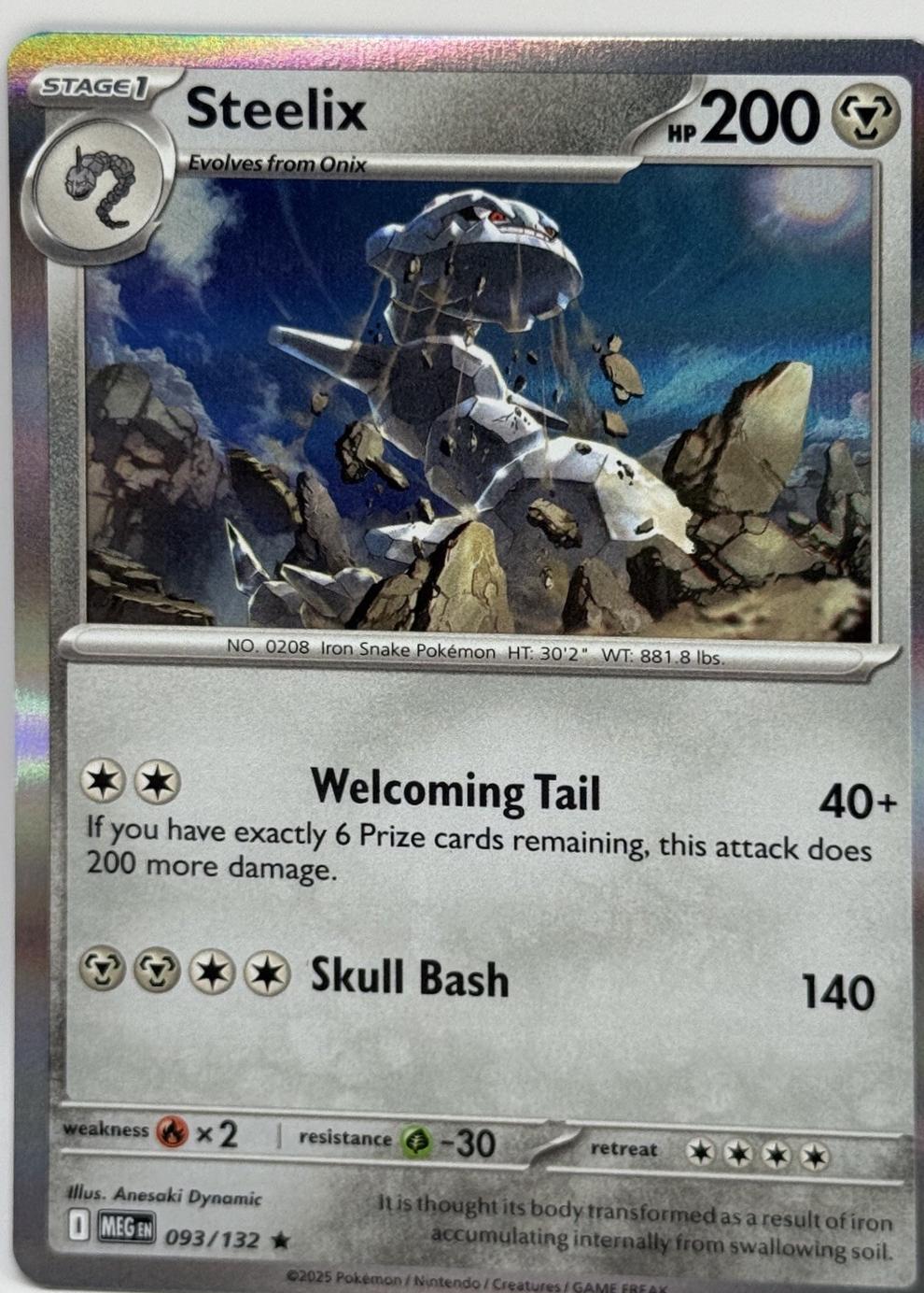 Steelix - 093/132 [093/132] - ME01: Mega Evolution (MEG) - Reverse Holofoil
