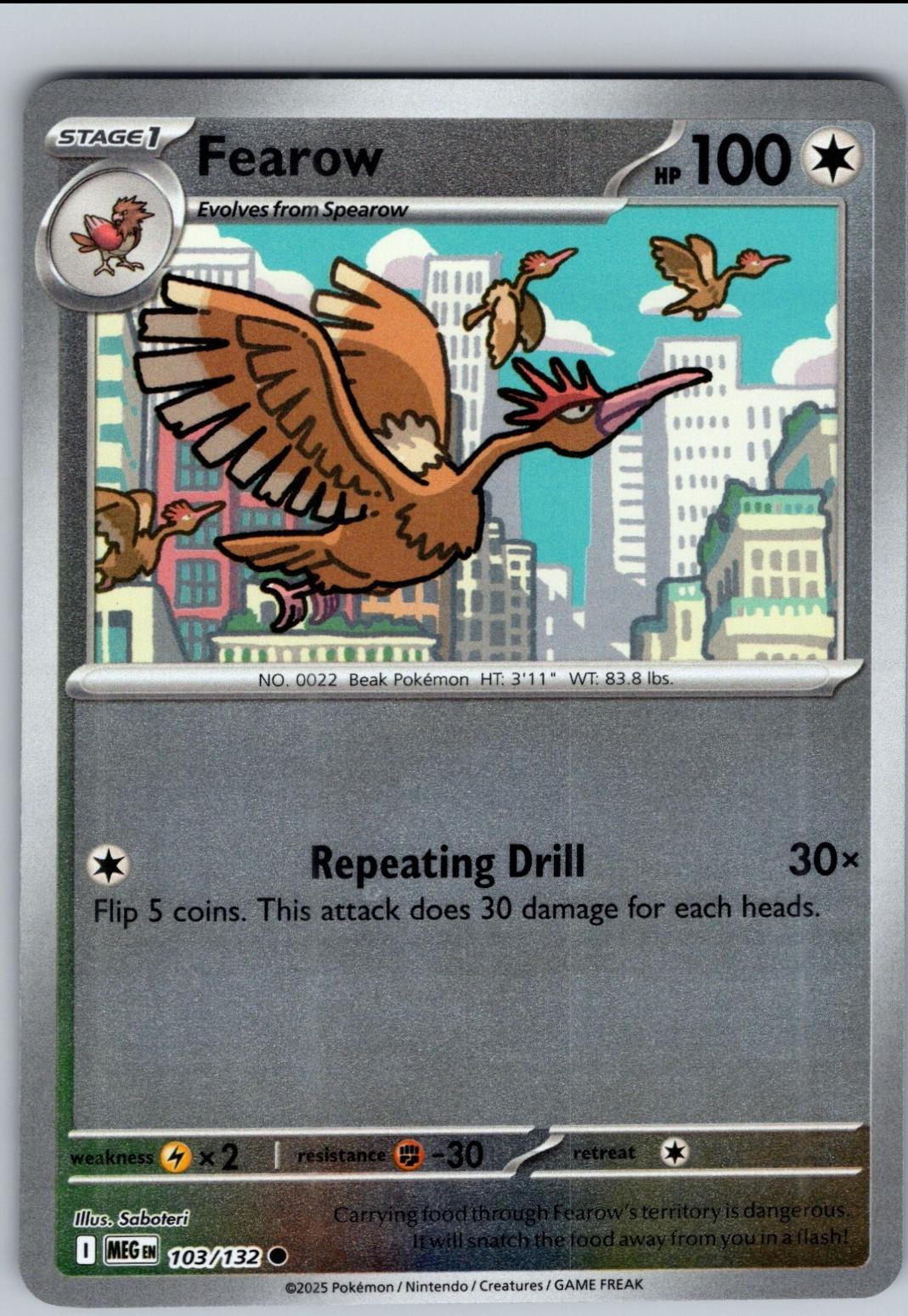 Fearow [103/132] - ME01: Mega Evolution (MEG) - Reverse Holofoil