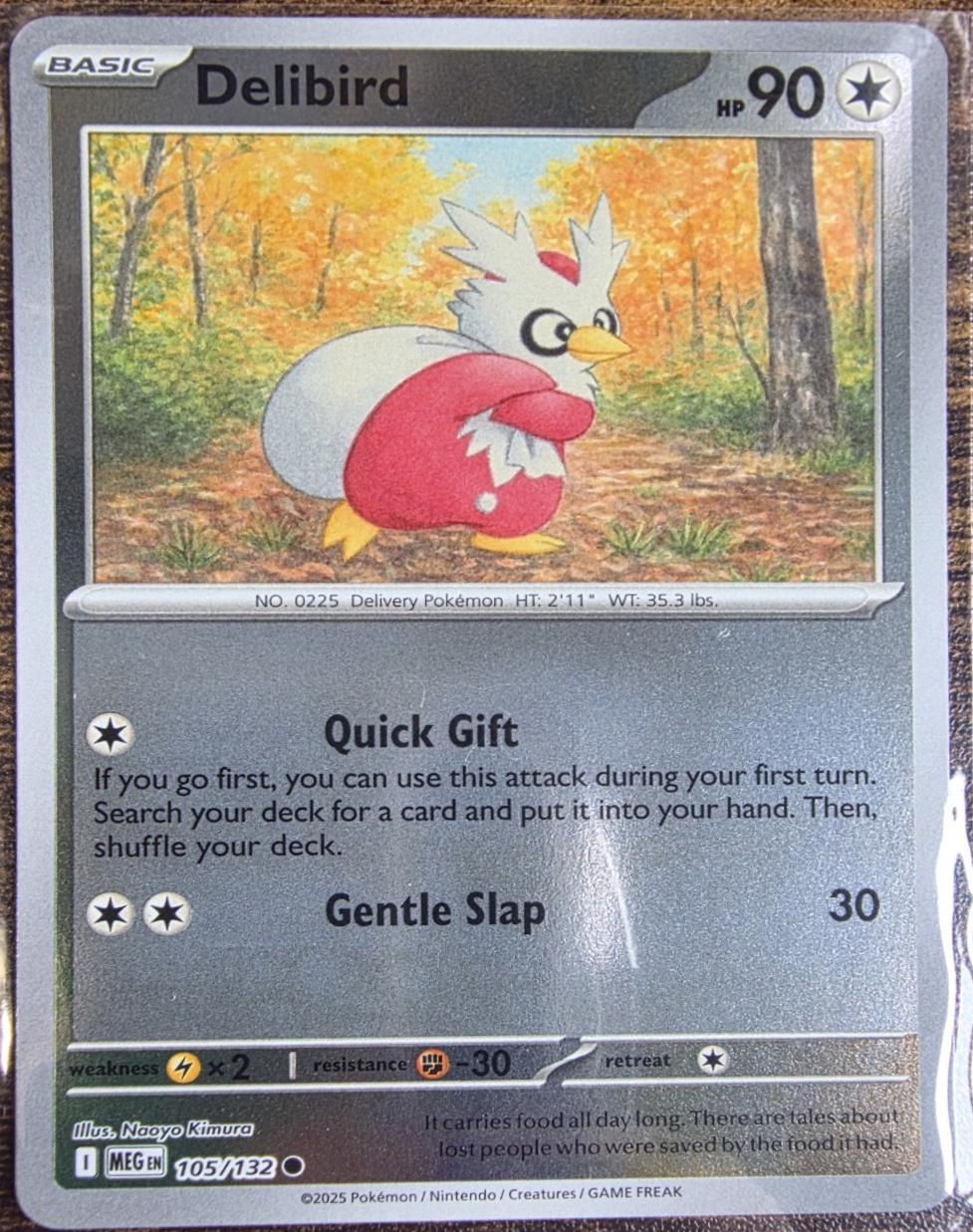 Delibird - 105/132 [105/132] - ME01: Mega Evolution (MEG) - Reverse Holofoil