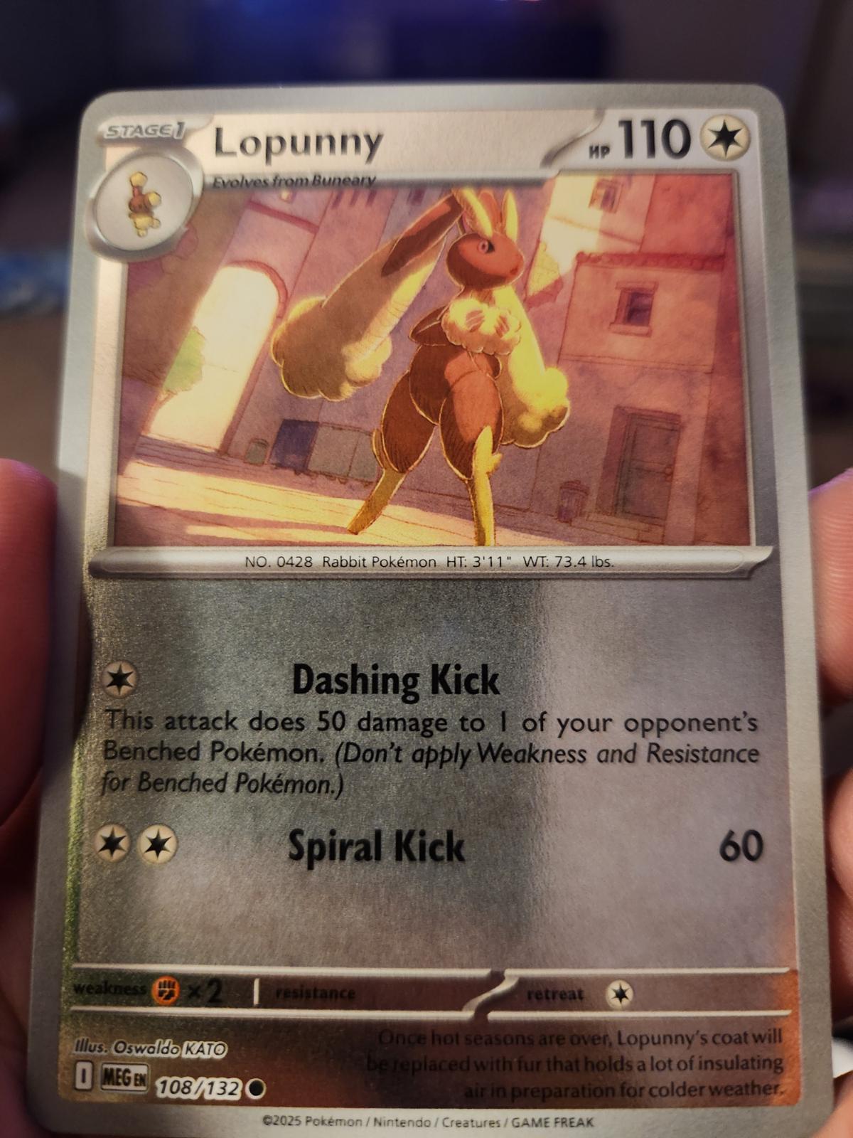 Lopunny [108/132] - ME01: Mega Evolution (MEG) - Reverse Holofoil