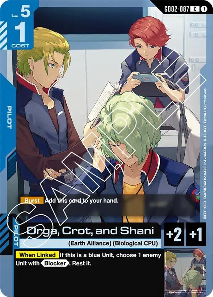 Orga, Crot, and Shani