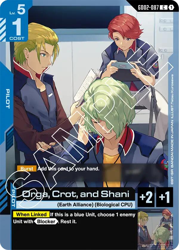 Orga, Crot, and Shani