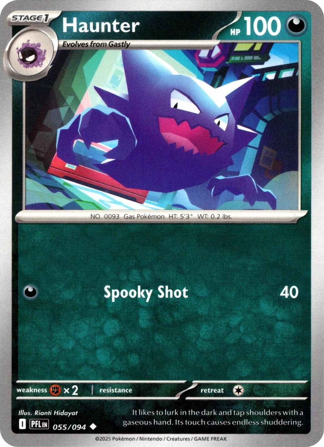 Haunter - 055/094 [055/094] - ME02: Phantasmal Flames (PFL) - Reverse Holofoil