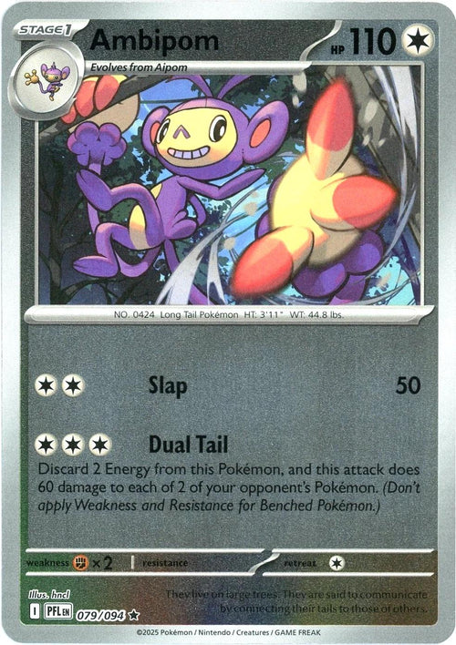 Ambipom - 079/094 [079/094] - ME02: Phantasmal Flames (PFL) - Reverse Holofoil