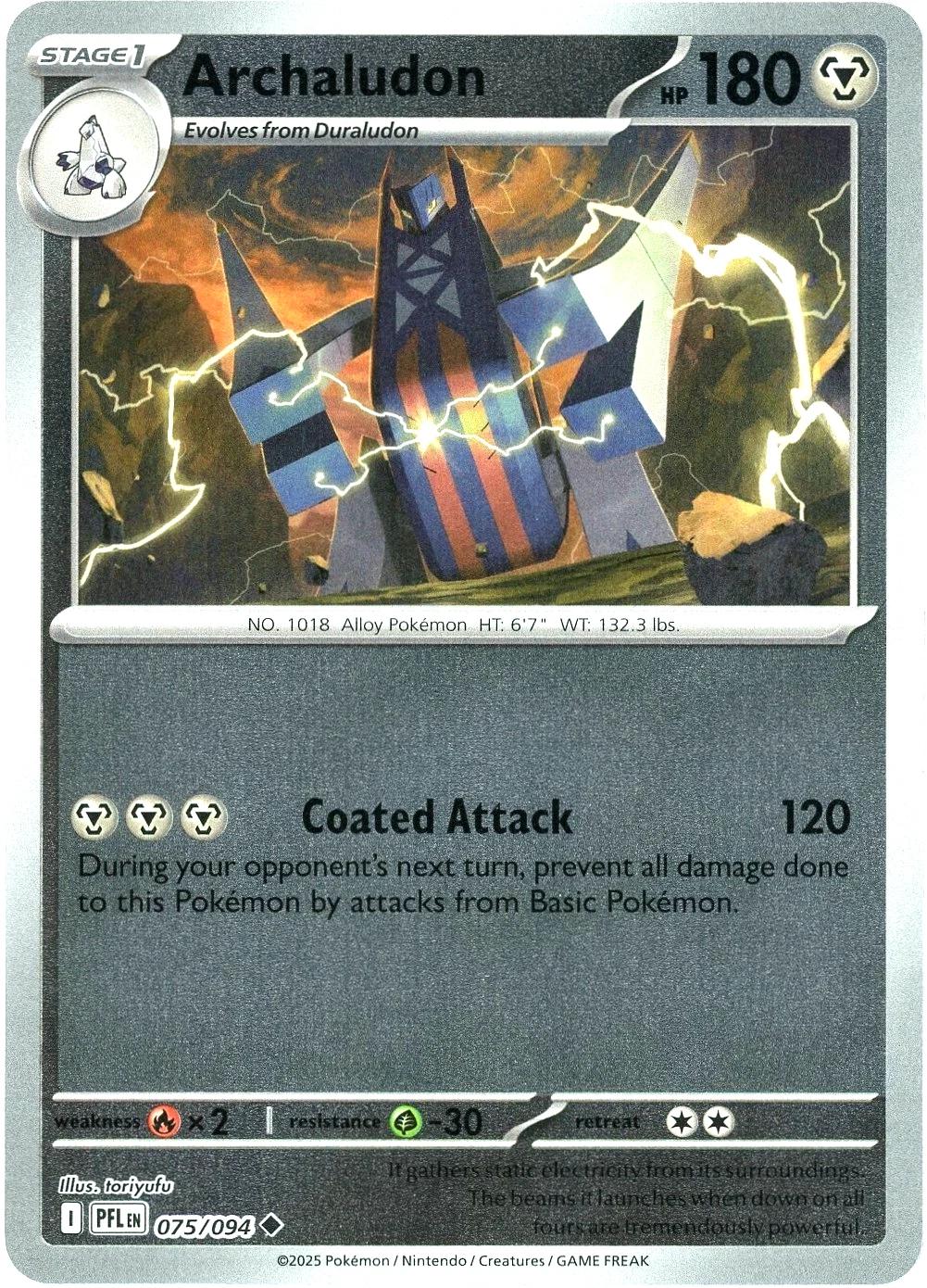 Archaludon [075/094] - ME02: Phantasmal Flames (PFL) - Reverse Holofoil
