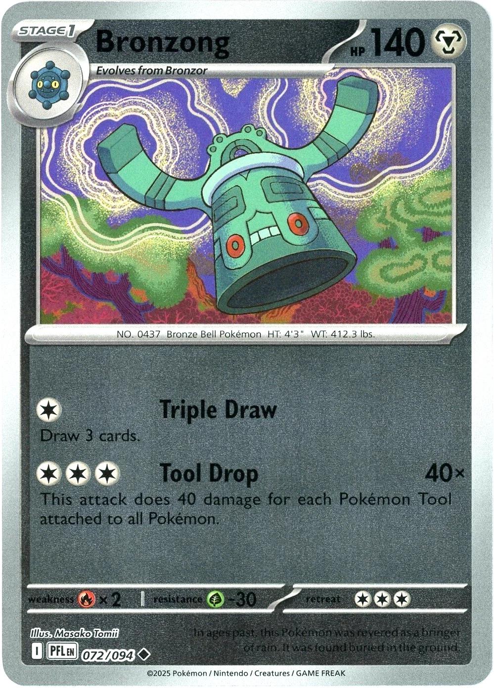 Bronzong [072/094] - ME02: Phantasmal Flames (PFL) - Reverse Holofoil