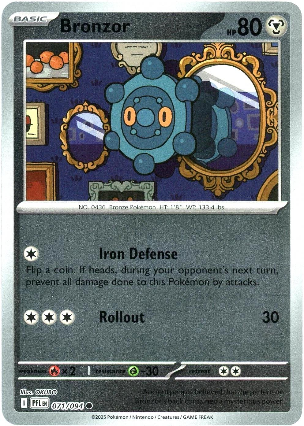 Bronzor [071/094] - ME02: Phantasmal Flames (PFL) - Reverse Holofoil